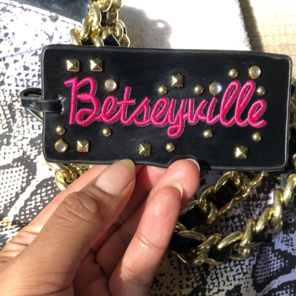 Euc Betsey Johnson Rainbow Python Bag - image 3